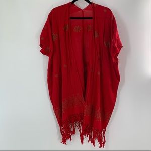 Nena & Co Red Kimomo Wrap Super Rare Women’s OS